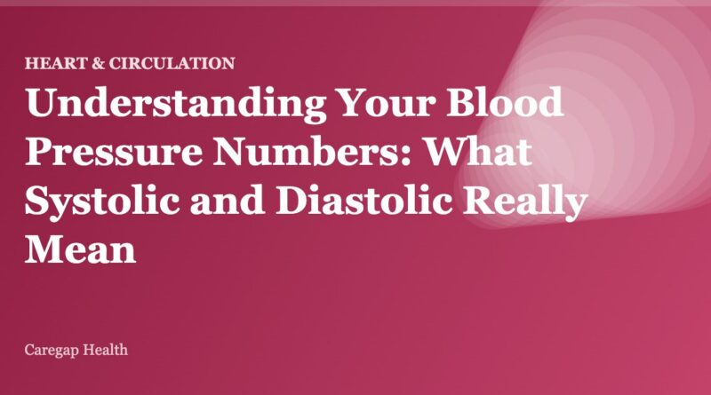 Understanding Your Blood Pressure Numbers: What Systolic and Diastolic Really Mean